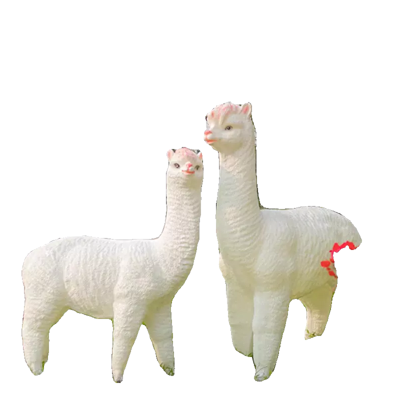 High Quality Outdoor LED Decorations Fiber Glass 3d Alpaca Luminous Motif Light