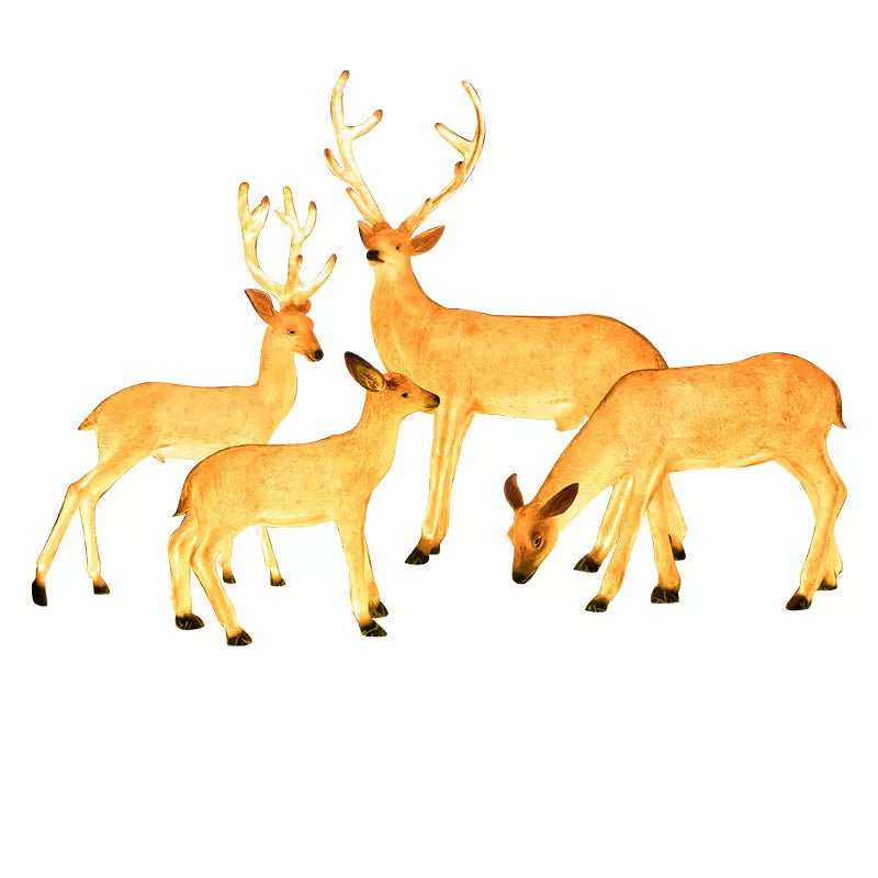 3D Deer Shape Sculpture Animal Light for Garden Park Landscape Lighting