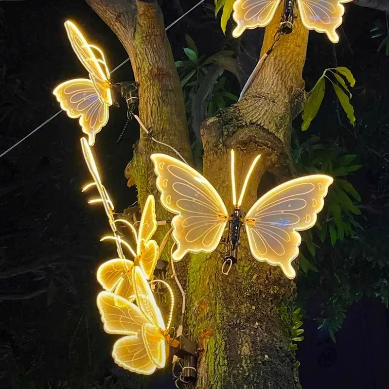3D LED Butterflies Decorations Lights with Movement Scenic Garden Dynamic Wings