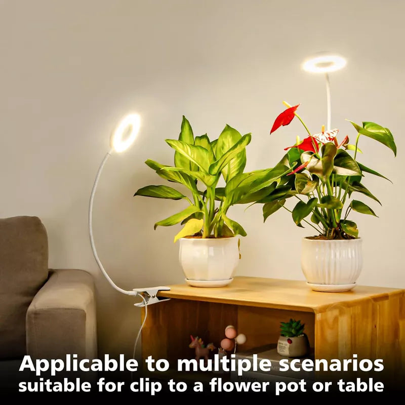 Full Spectrum Pot Clip LED Plant Growth Light 2 Pack-A3