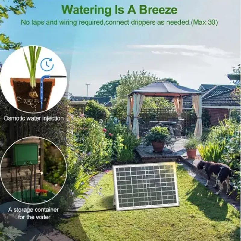 Solar Drip Irrigation System 18V 10W Automatic Watering Kit
