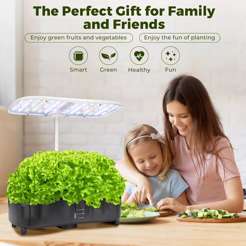 Smart Hydroponics LED 48W Indoor Garden Grow System Visible 5L Tank