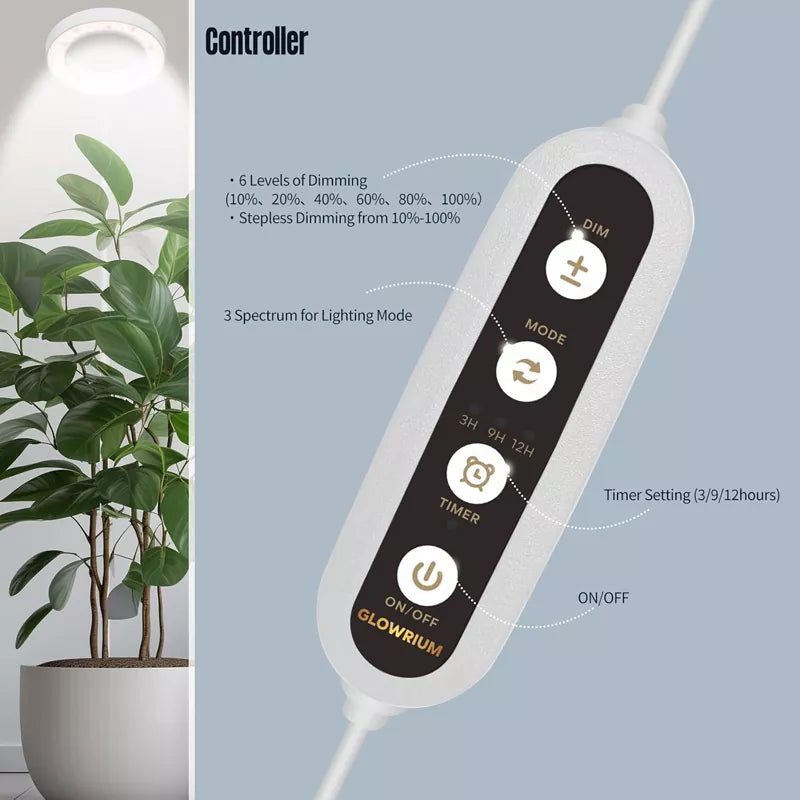 14 Watt Full Spectrum LED Plant Growth Light with Stand-A2
