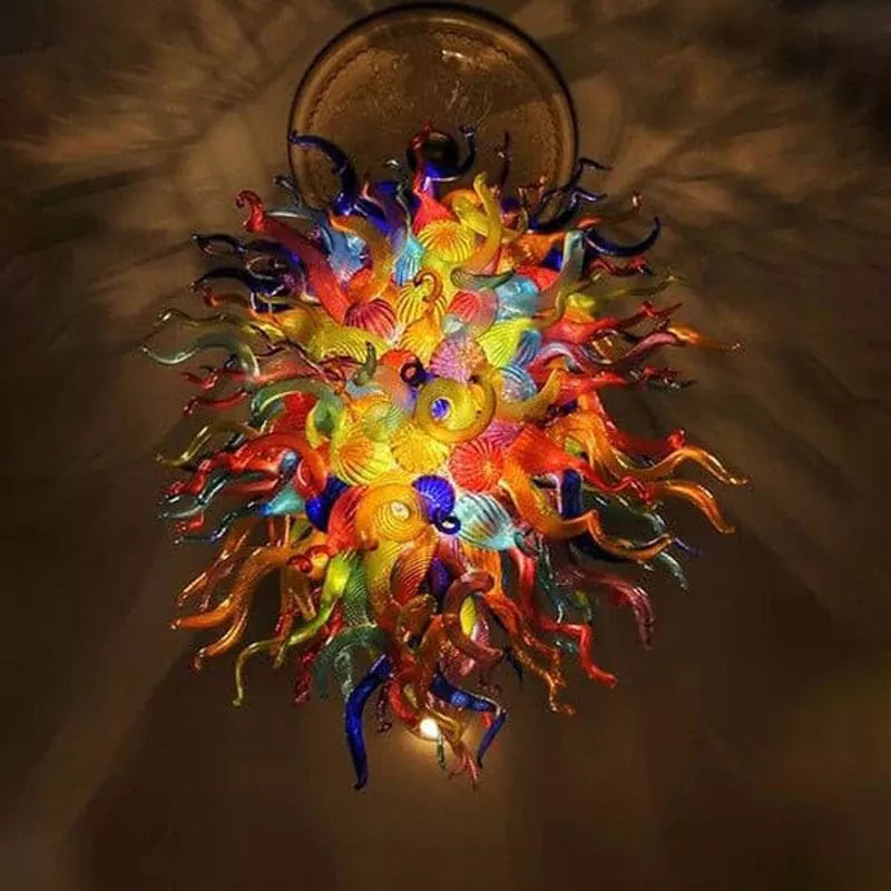 Style Blown Glass Chandelier Multi Colors