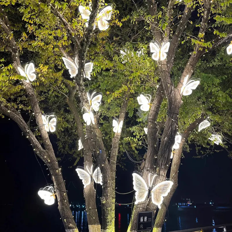 3D LED Butterflies Decorations Lights with Movement Scenic Garden Dynamic Wings