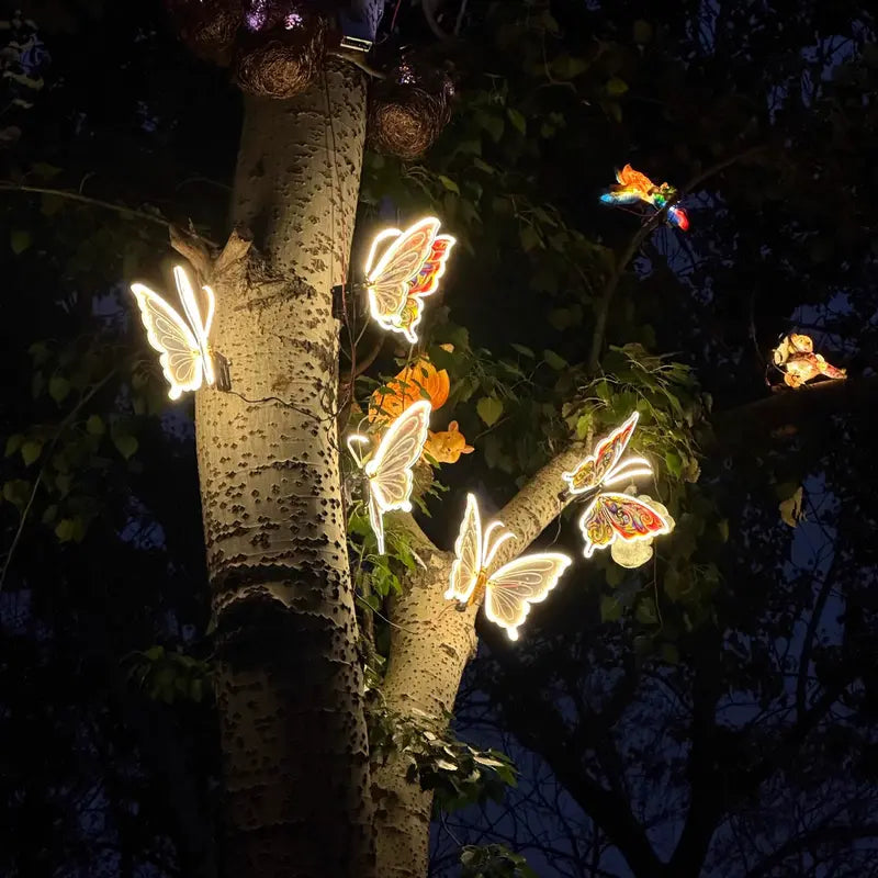 3D LED Butterflies Decorations Lights with Movement Scenic Garden Dynamic Wings