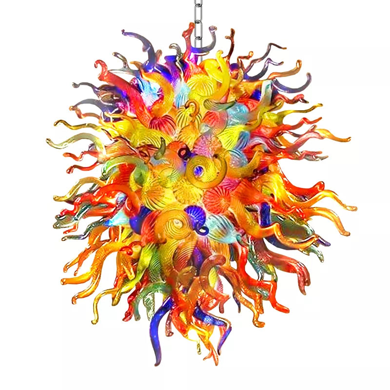 Style Blown Glass Chandelier Multi Colors