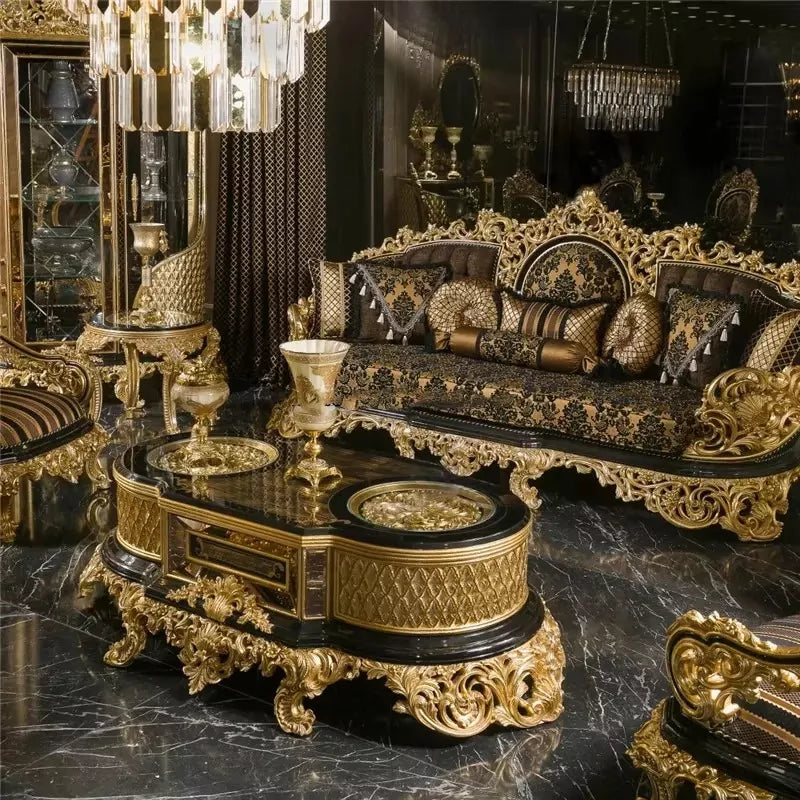 Classical Turkish Wooden Villa Apartment Hotel Sofa