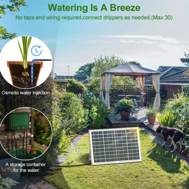 Solar Drip Irrigation System 18V 10W Automatic Watering Kit