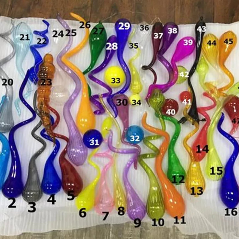 Luxury High Ceiling Lights Blown Glass Pendant Light Chandelier