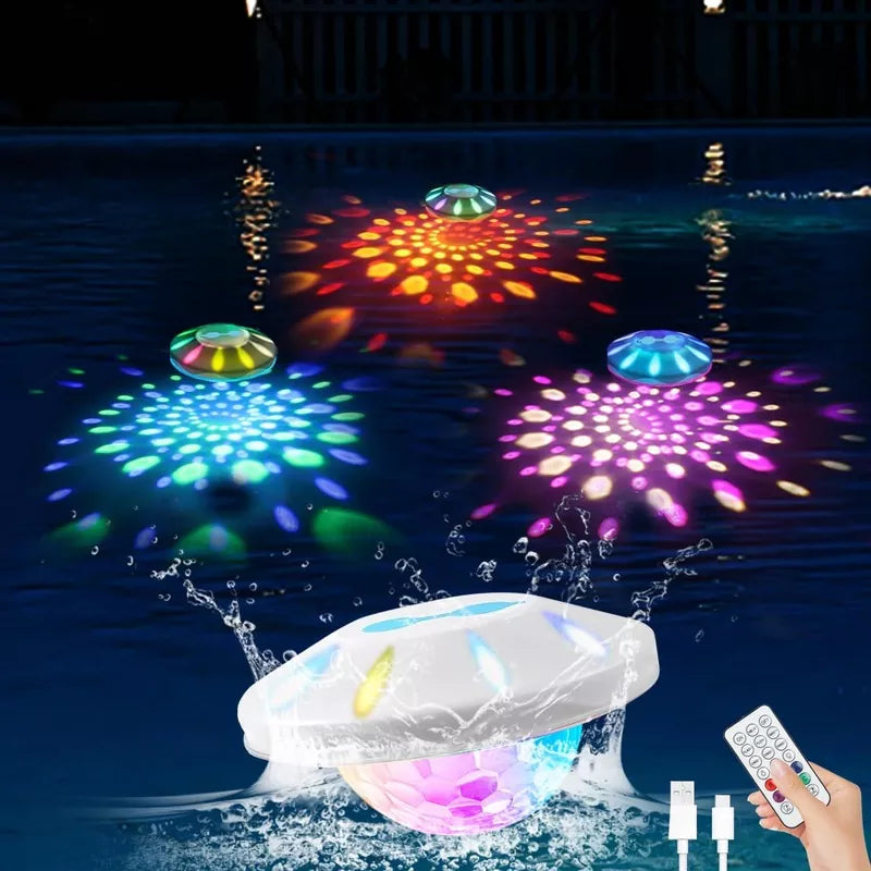 IP68 Waterproof LED Solar Pool Lights That Float (2PCS)