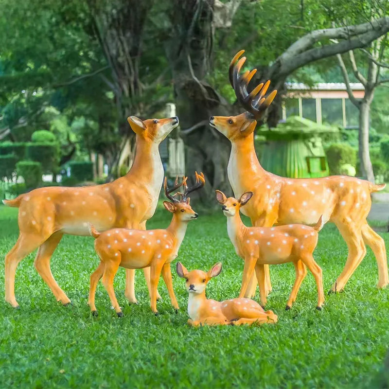 3D Deer Shape Sculpture Animal Light for Garden Park Landscape Lighting