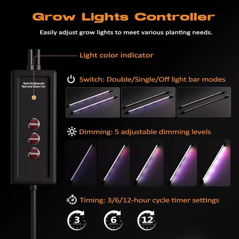 60-Cell Self-Watering Seed Starter Tray with Grow Light
