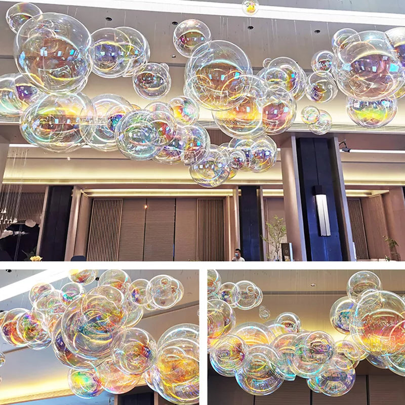 Modern Art Large Colorful Acrylic Bubbles Chandelier Hotel Lobby Wedding Hall