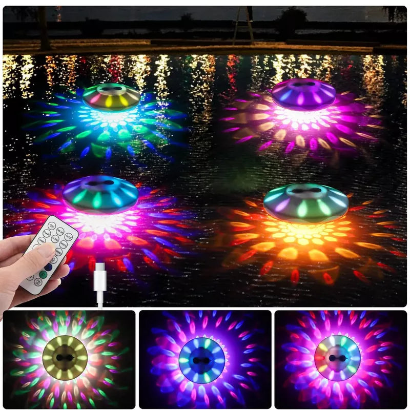 IP68 Waterproof LED Solar Pool Lights That Float (2PCS)