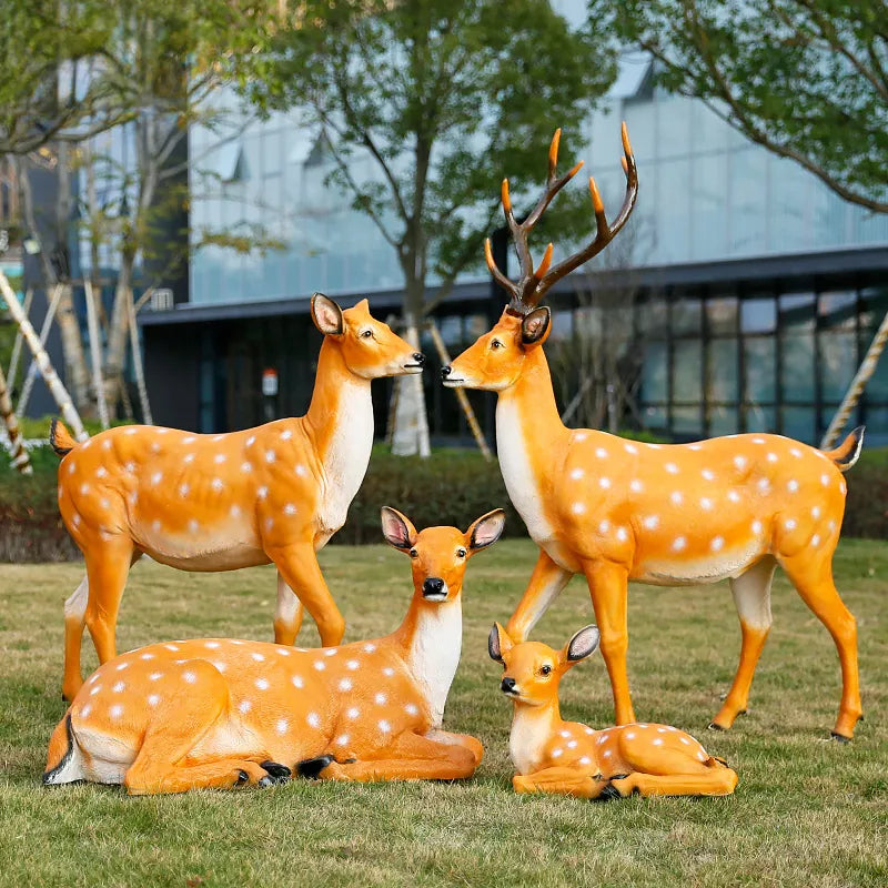 3D Deer Shape Sculpture Animal Light for Garden Park Landscape Lighting
