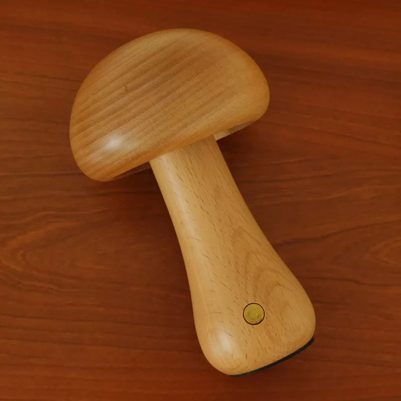 Wooden Mushroom Table Lamp