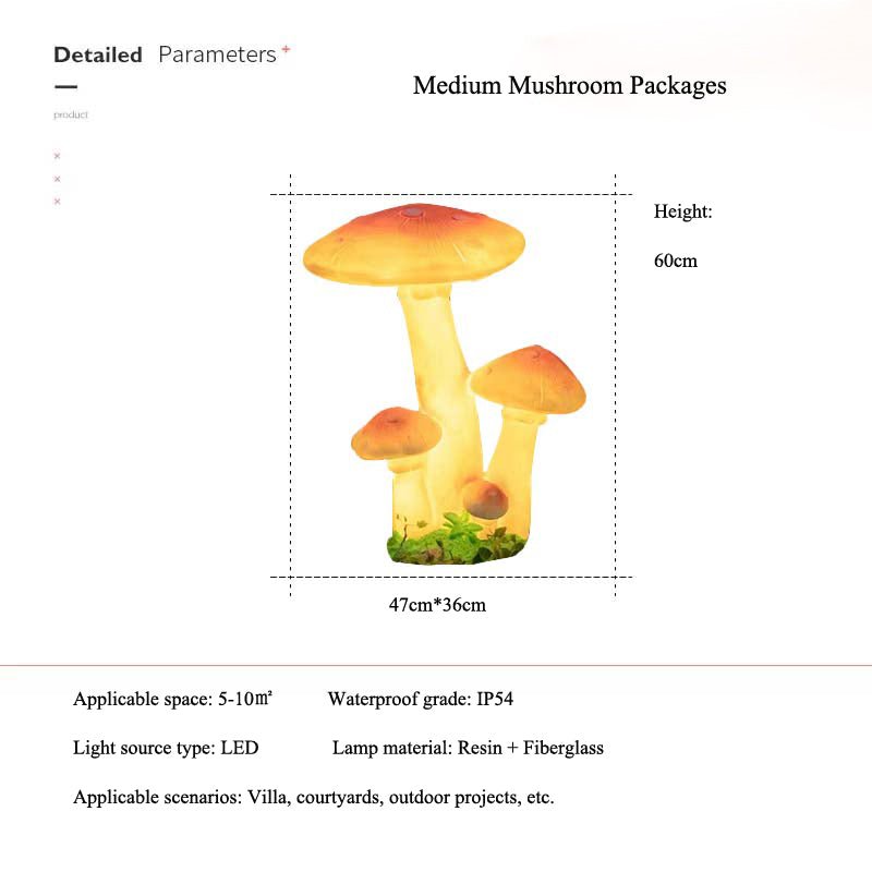 Solar Mushroom Landscape Lawn Lamp For Villa Garden Courtyard Public Square Park - ktvhomes