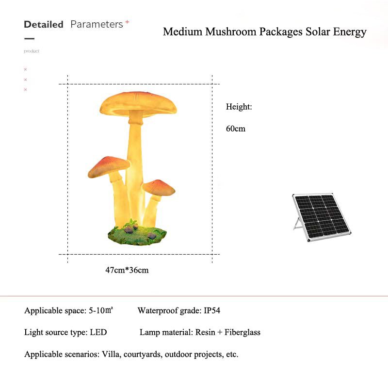 Solar Mushroom Landscape Lawn Lamp For Villa Garden Courtyard Public Square Park - ktvhomes