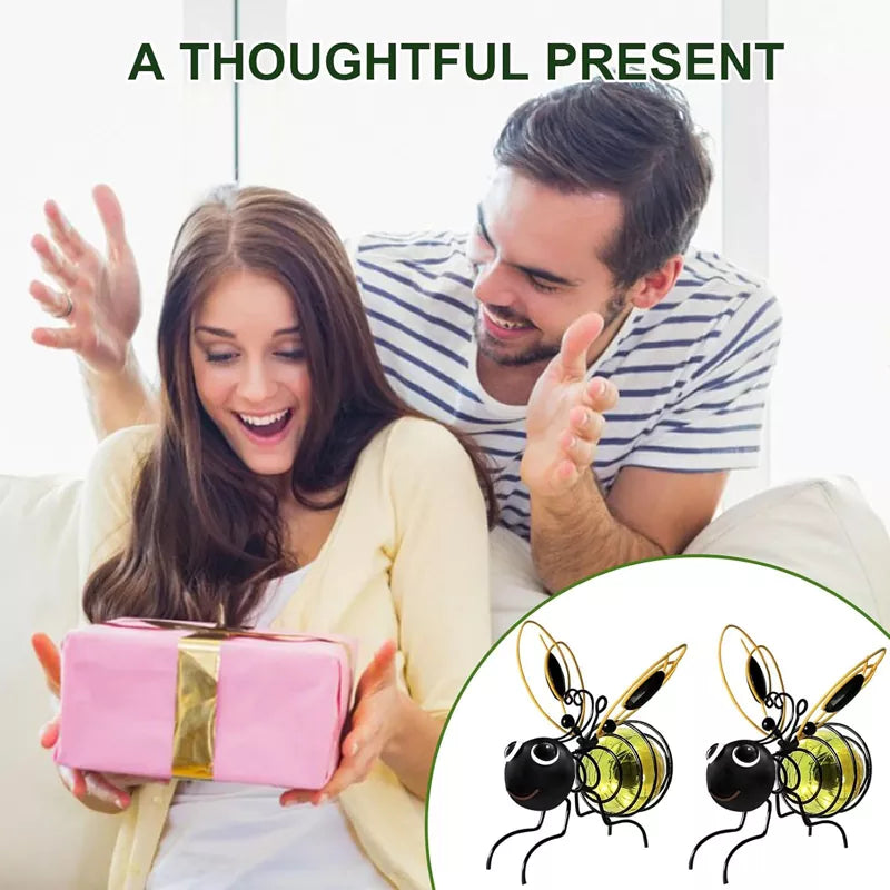 Hanging Bee Solar Garden Lights Decor for Outside （2 PCS）