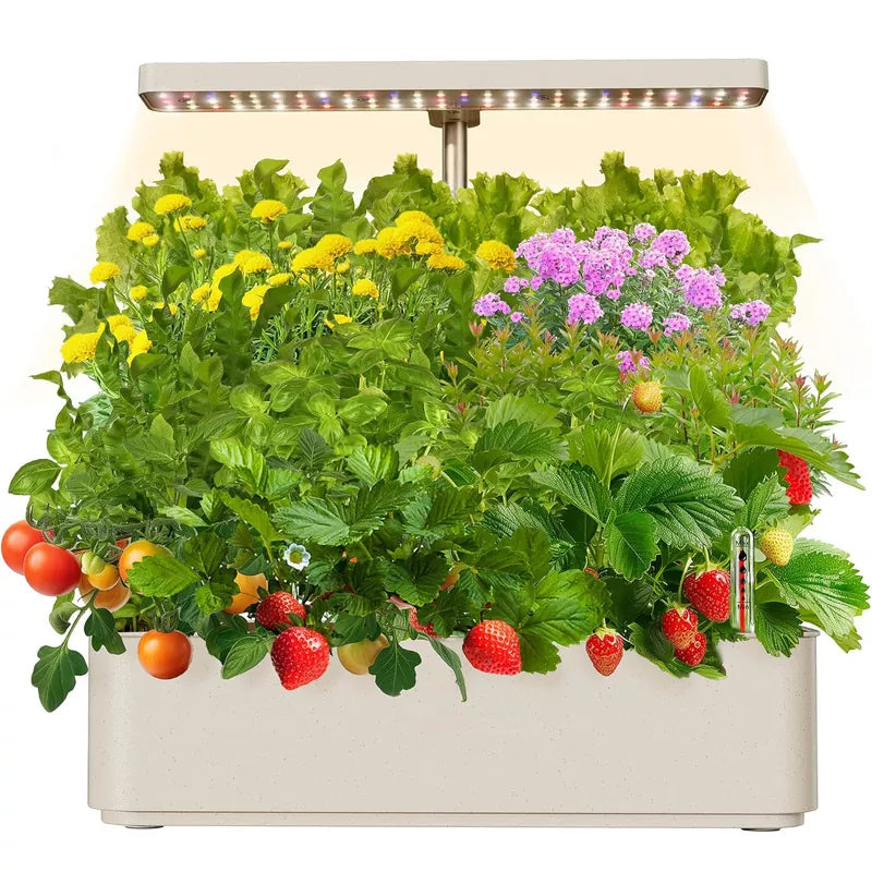 Hydroponics Growing System Kit 12 Pods 24W LED Grow Light Indoor Garden