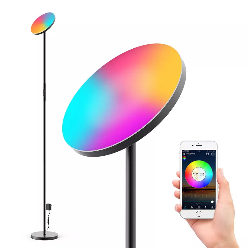 Modern LED Corner Floor Lamp  Smart WIFI Control Light RGB