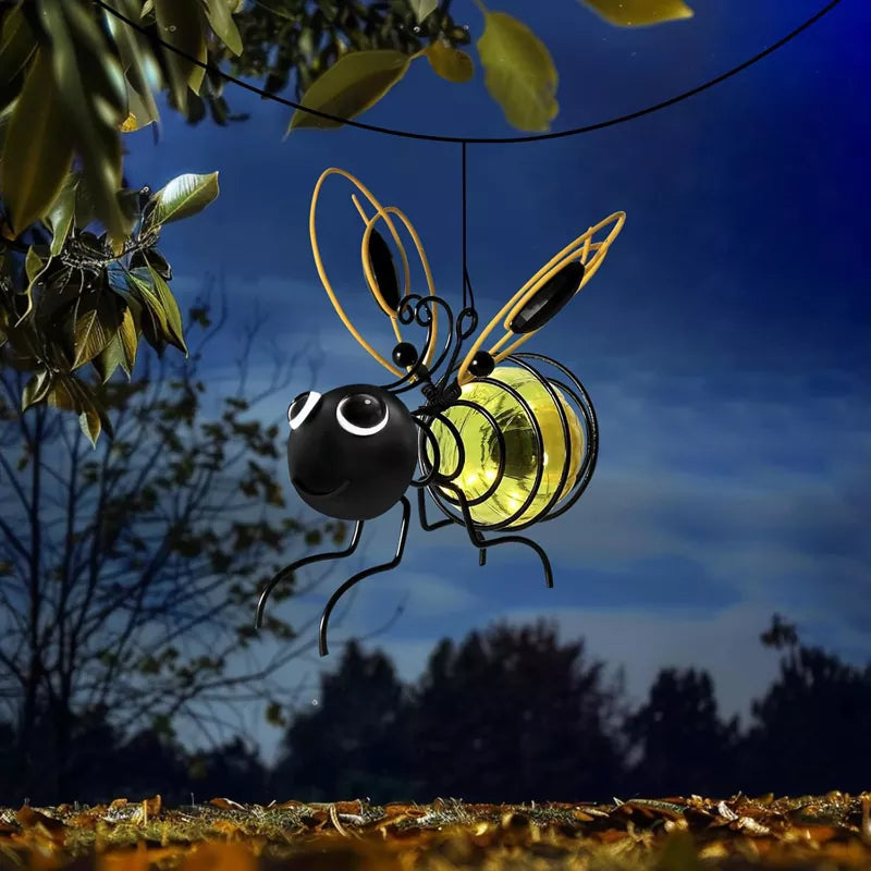 Hanging Bee Solar Garden Lights Decor for Outside （2 PCS）