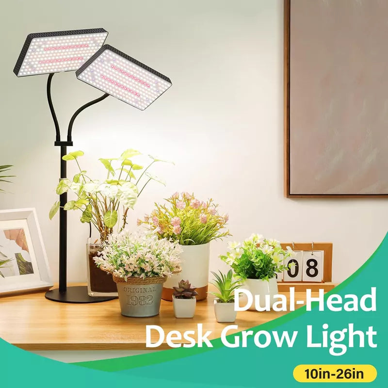 Upgraded Desk Grow Lights for Indoor Plants Dual-Head - A11
