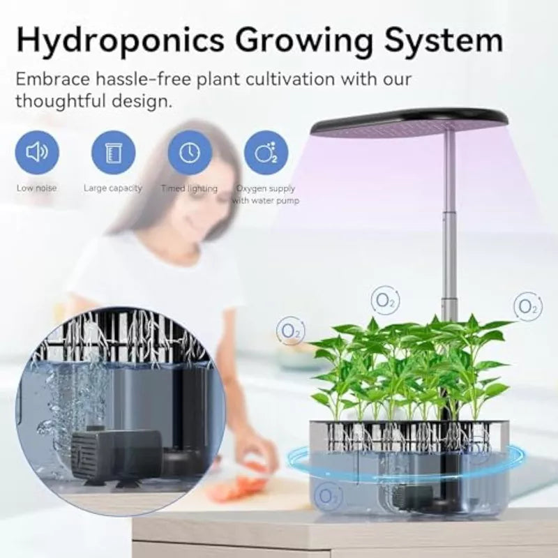 Hydroponics Growing System Indoor Garden with LED Grow Light