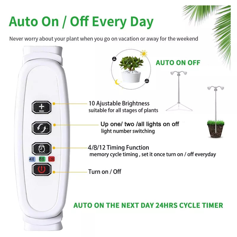 Grow Lights for Indoor Plants 10-55 Inches Height Adjustable - A5