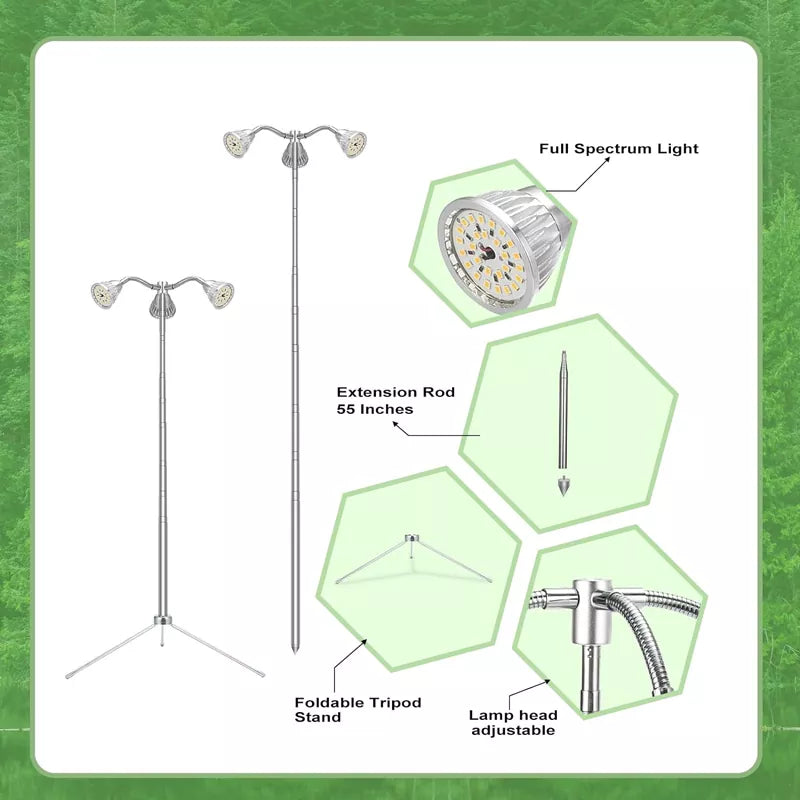 Grow Lights for Indoor Plants 10-55 Inches Height Adjustable - A5