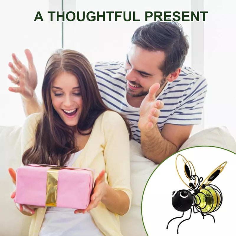 Hanging Bee Solar Garden Lights Decor for Outside （2 PCS）