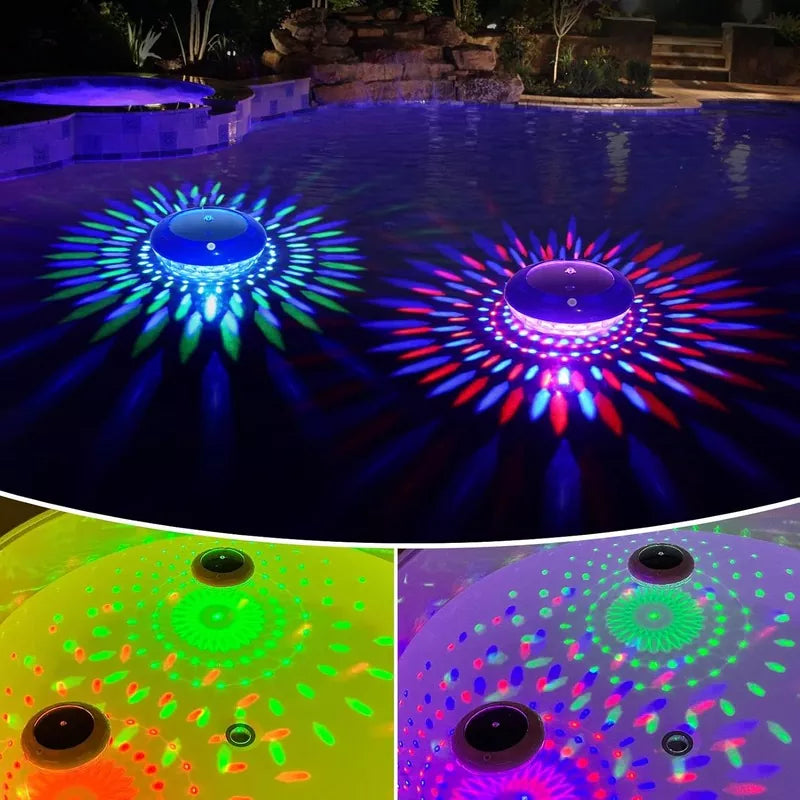 IP68 Waterproof LED Solar Pool Lights That Float (2PCS)