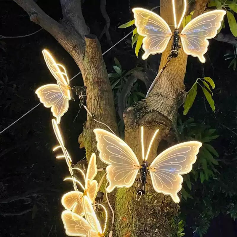 3D LED Butterflies Decorations Lights with Movement Scenic Garden Dynamic Wings