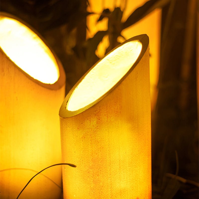 Solar Bamboo Lawn Lamp Decor For Courtyard Garden - ktvhomes